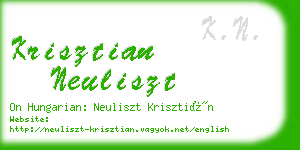 krisztian neuliszt business card